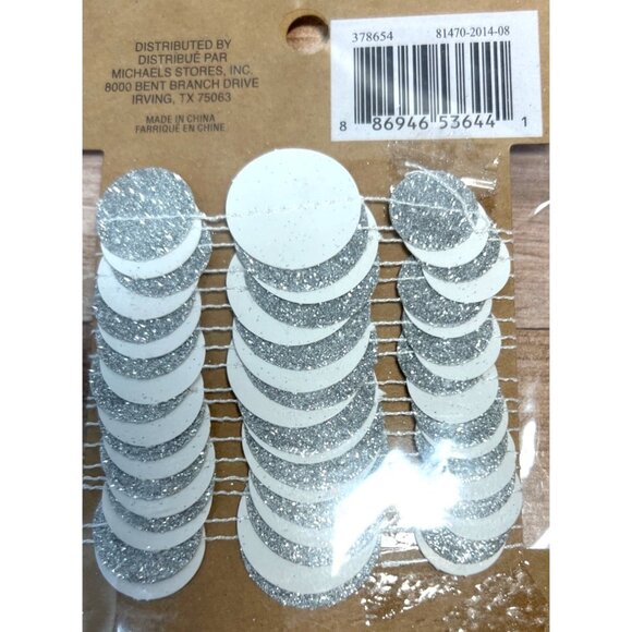 Recollections Christmas Mini Garland Silver & White Glitter 3 Yards / 2.7 Meters - Picture 3 of 3